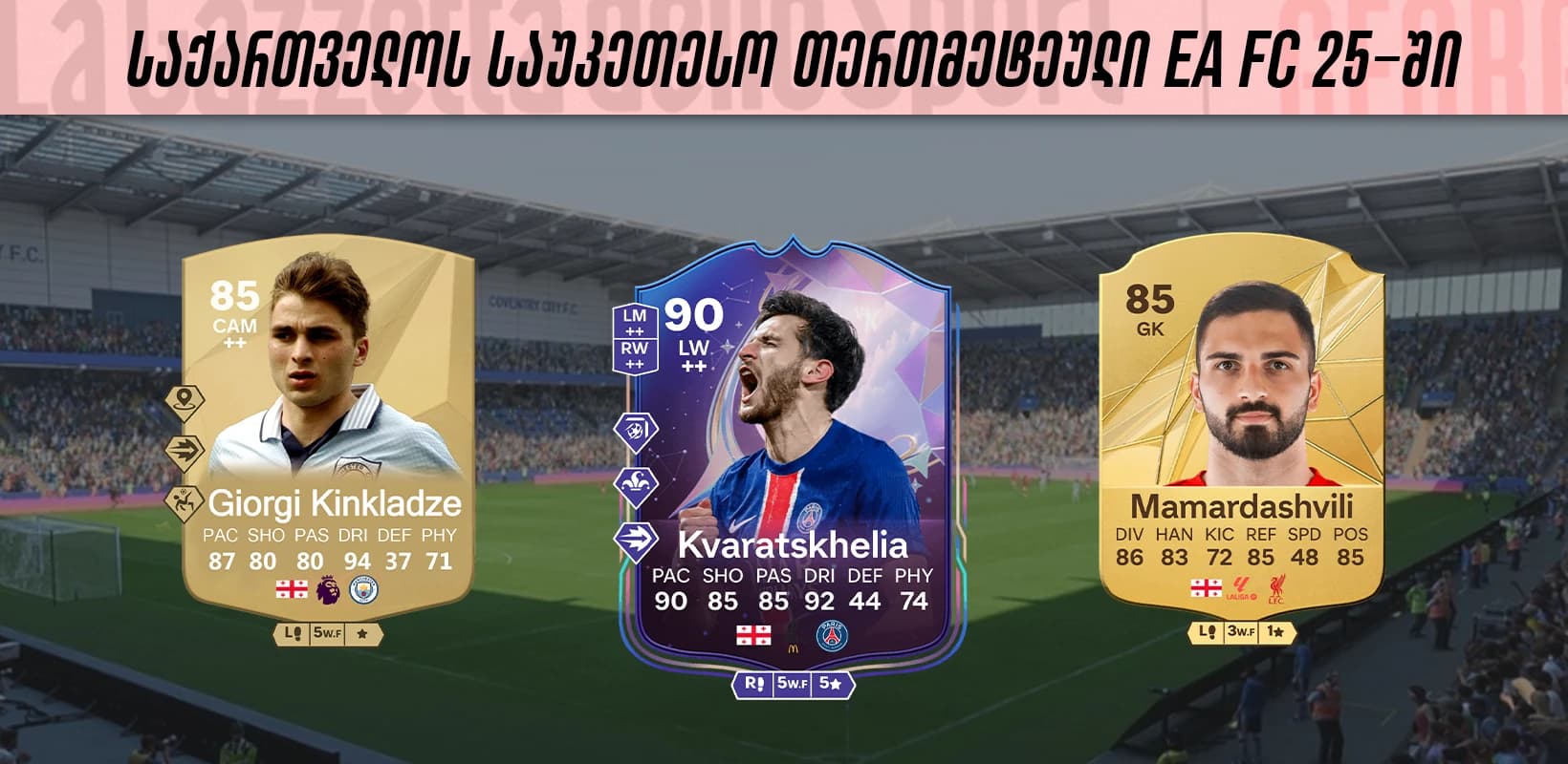 საქართველოს საუკეთესო თერთმეტეული EA FC 25-ში