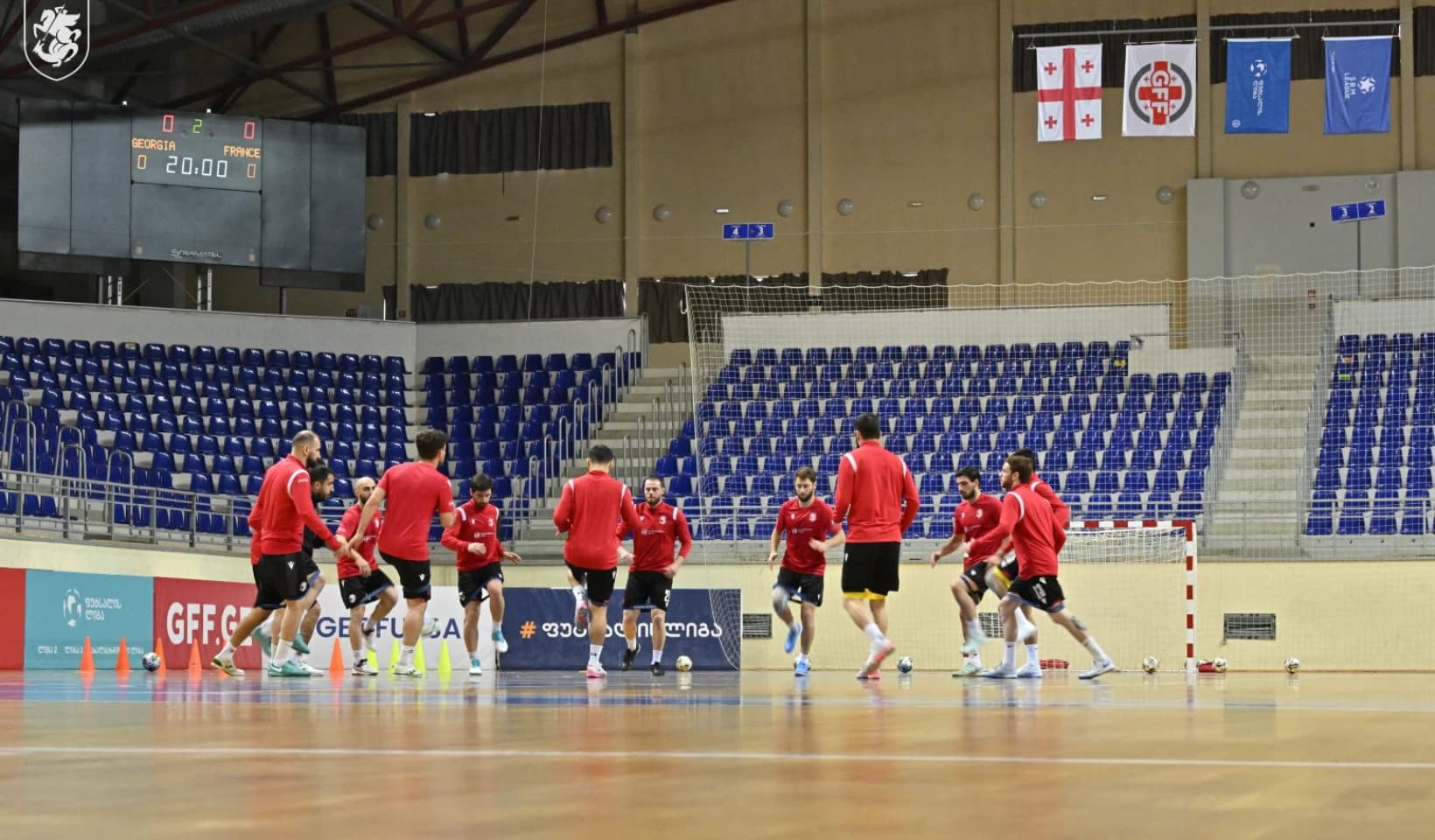 საქართველოს ფუტსალის ნაკრები საფრანგეთთან მატჩისთვის ემზადება