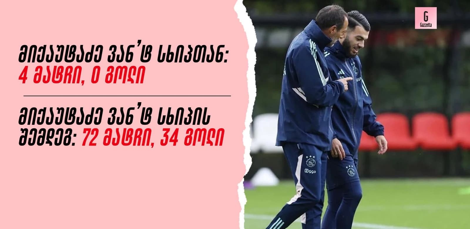 აიაქსიდან ერთა ლიგის პლეიოფამდე | მიქაუტაძისა და ვან'ტ სხიპის მორიგი შეხვედრა
